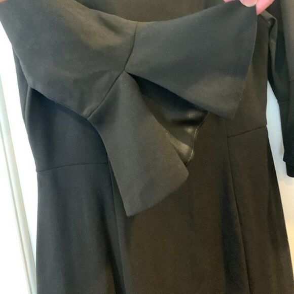 WHBM Flare Arm Classic Black Dress - Picture 2 of 5